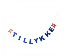 Tillykke Guirlande Blå
