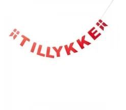 Tillykke Guirlande Rød