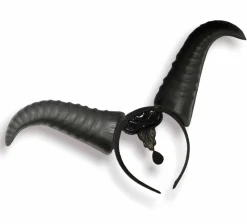 Tradisjonell Demon Horn Hårbøyle Svart