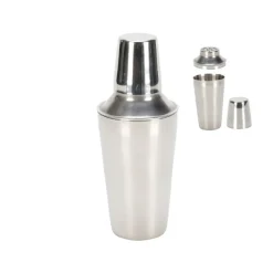 Tredelt Cocktailshaker Rustfritt Stål Sølv