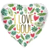 Tropisk I Love You Folieballong