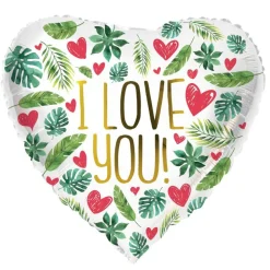 Tropisk I Love You Folieballong