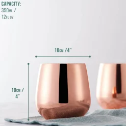 Tumbler Glass Gullrosa Rustfritt Stål