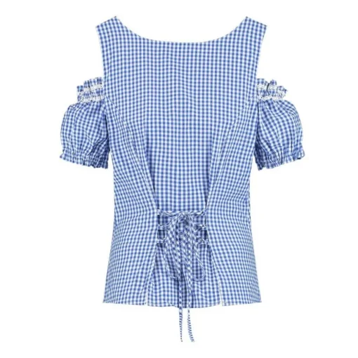 Tyrolerbluse Bodice Blå