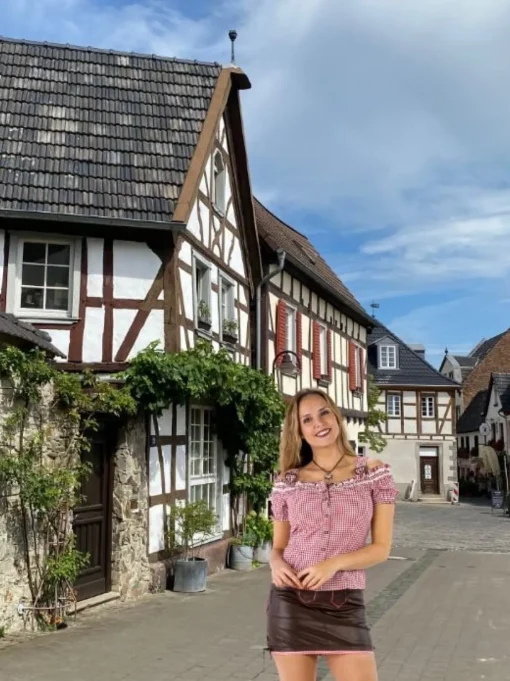 Tyrolerbluse Bodice Rød