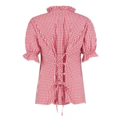 Tyrolerbluse Dame Rød