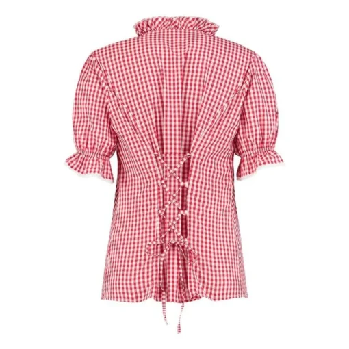 Tyrolerbluse Dame Rød