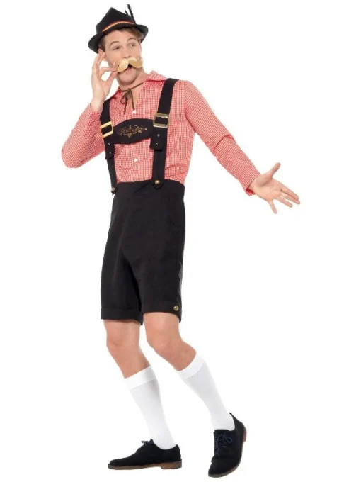 Tyrolerkostyme Klassisk Svart