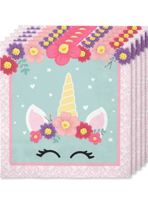 Unicorn Blomst Servietter