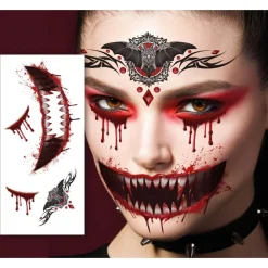 Vampyr Ansikt Engangstatoveringer