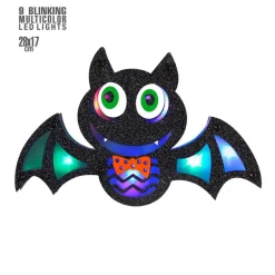 Veggpynt Halloween LED Flaggermus