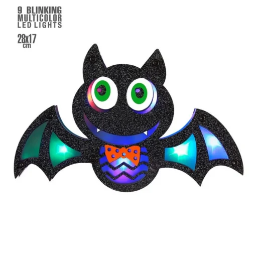 Veggpynt Halloween LED Flaggermus