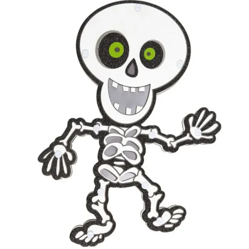 Veggpynt Halloween LED Skjelett