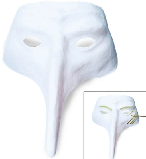 Venetiansk Maske Hvit