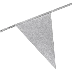 Vimpel Flaggbanner Glitter Sølv
