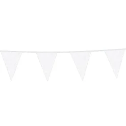 Vimpel Flaggbanner Glitter Hvit