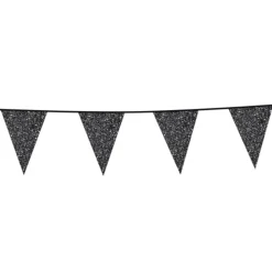 Vimpel Flaggbanner Glitter Svart