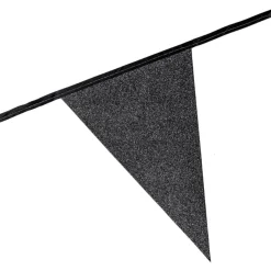 Vimpel Flaggbanner Glitter Svart