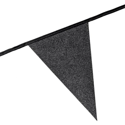 Vimpel Flaggbanner Glitter Svart