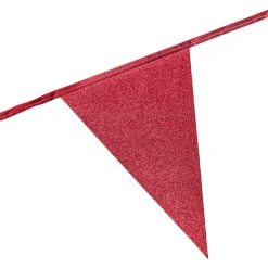 Vimpel Flaggbanner Glitter Rød