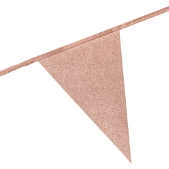 Vimpel Flaggbanner Glitter Gullrosa