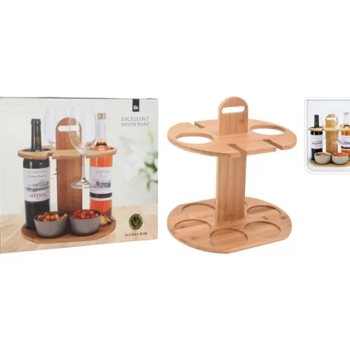 Vinflaske & Vinglass Holder