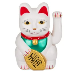 Vinkende Lykke Katt Hvit
