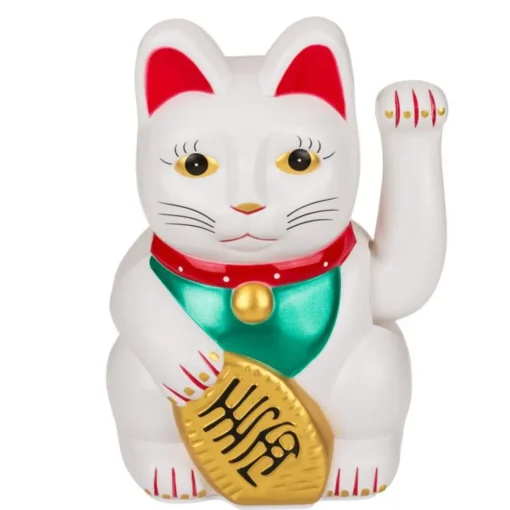 Vinkende Lykke Katt Hvit
