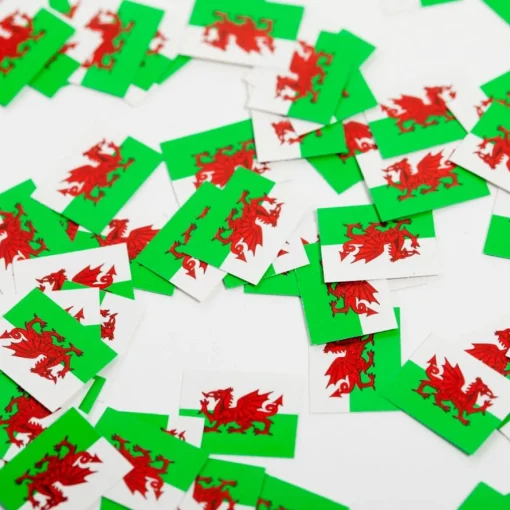 Wales Flagg Konfetti