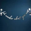 We Wonder What You Are Babyshower Girlander