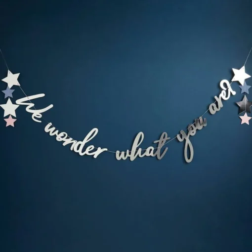 We Wonder What You Are Babyshower Girlander