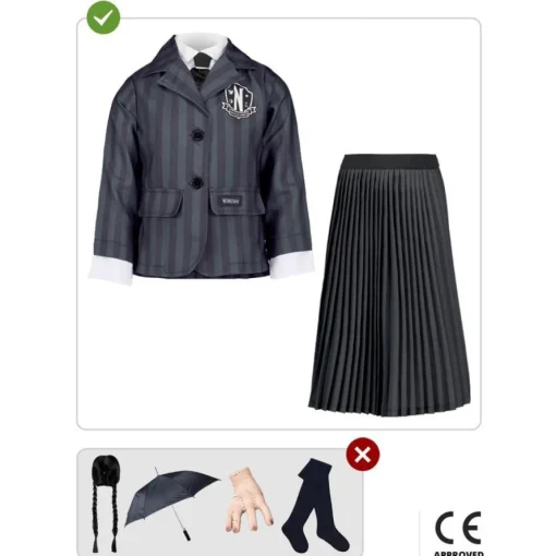 Wednesday® Uniform Barnekostyme