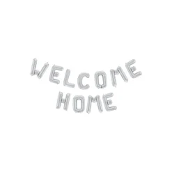 Welcome Home Folieballong Sølv