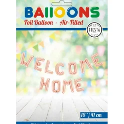 Welcome Home Folieballong Gullrosa