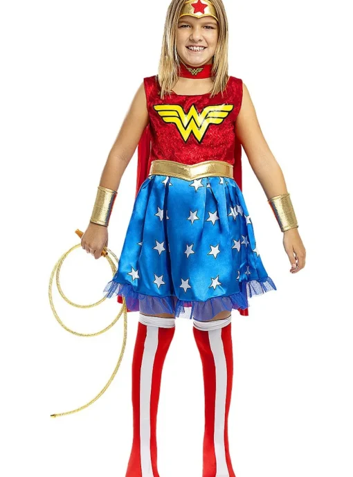 Wonder Woman® Kjole Barnekostyme