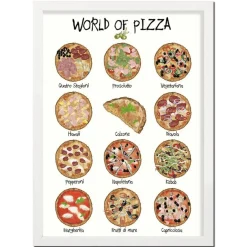 World Of Pizza A4 Plakat