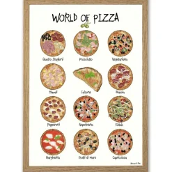 World Of Pizza A4 Plakat