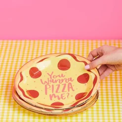 You Wanna Pizza Me Papptallerkener