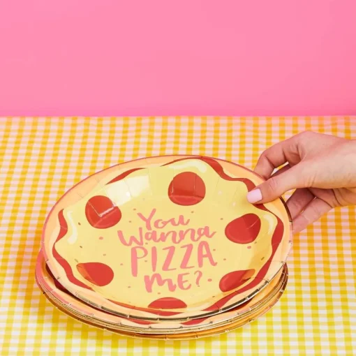 You Wanna Pizza Me Papptallerkener