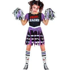 Zombie Cheerleader Barnekostyme Lilla