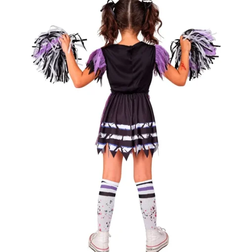 Zombie Cheerleader Barnekostyme Lilla