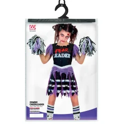 Zombie Cheerleader Barnekostyme Lilla