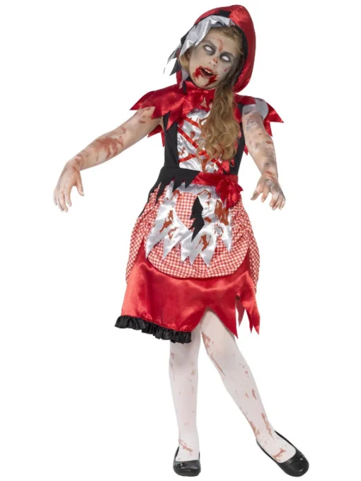 Zombie Rødhette Barnekostyme