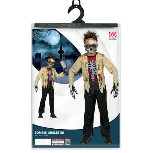 Zombie Skjelett Barnekostyme