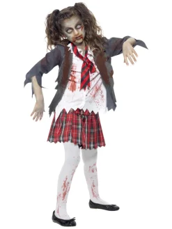 Zombie Skolejente Barnekostyme