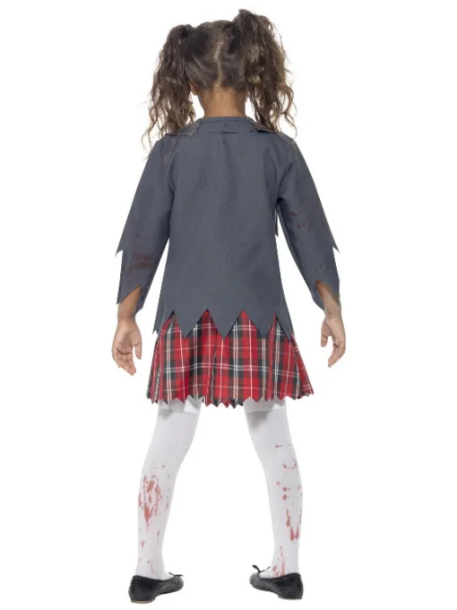 Zombie Skolejente Barnekostyme