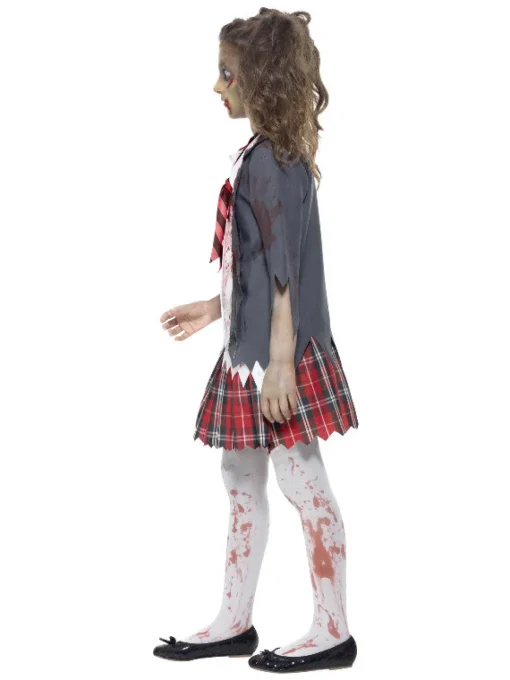 Zombie Skolejente Barnekostyme