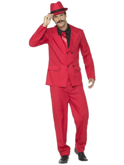 Zoot Suit Kostyme Rødt
